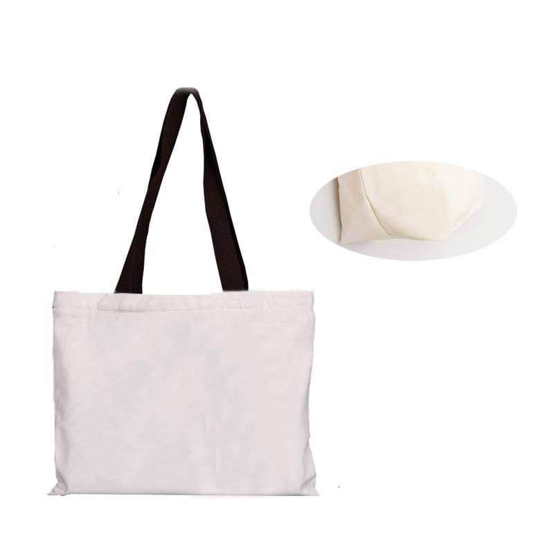 【kiwigopro】帆布包-小提袋(黑提手-長) (原胚布色)