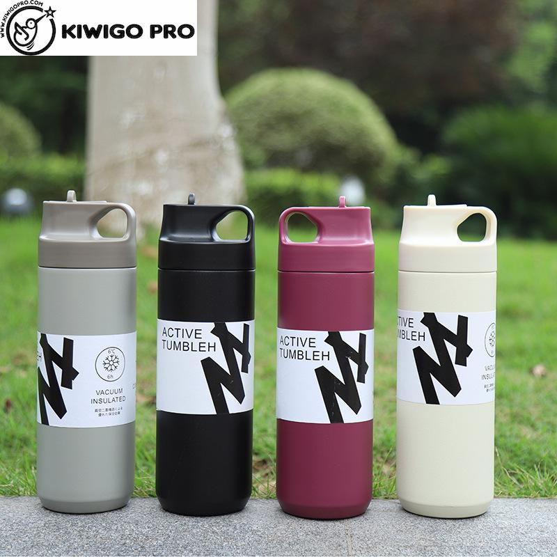【kiwigopro】新款手提便攜式大容量不銹鋼自帶吸管保溫保冷瓶